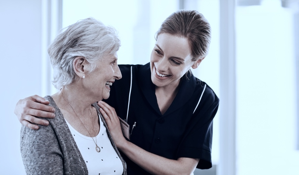 Elderly Female patient long term nursing care